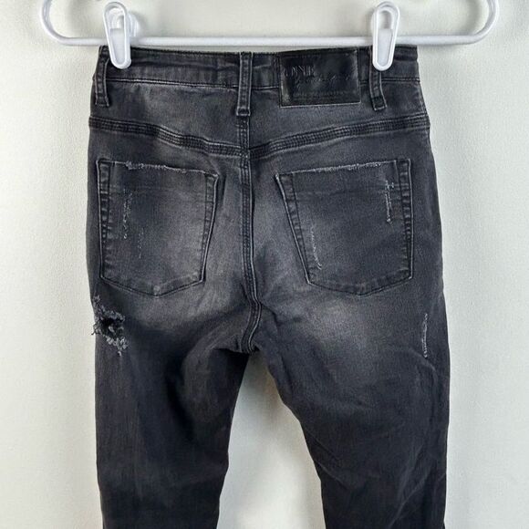 One X OneTeaspoon womens sz 23 High Waist Freebird II Jeans Raw Hem distressed - Picture 5 of 9